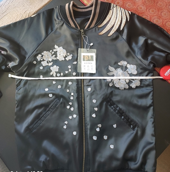 NWT Koisea satin bomber Jacket, M (Japanese sizing, fits an oversized small) - Picture 6 of 7